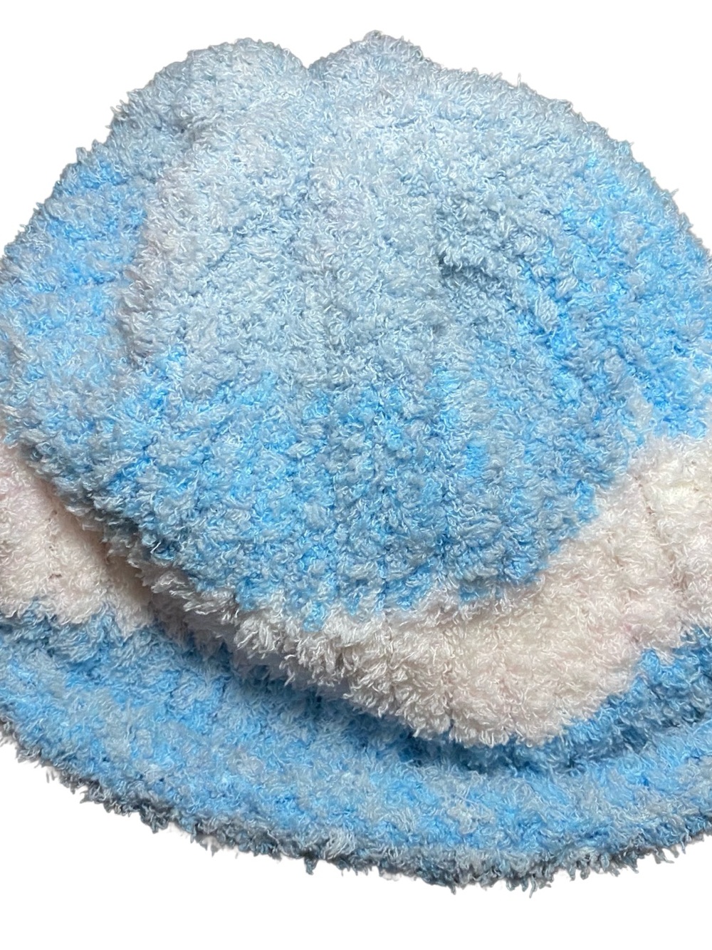 Soft Blue & White Striped Kids Bath Hat - Cozy Hooded Towel Accessory